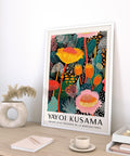 Kusama-style floral print for bedroom or creative spaces