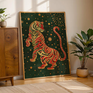 Statement Japanese art wall for bold and modern interiors