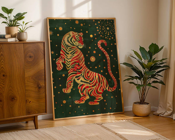 Statement Japanese art wall for bold and modern interiors