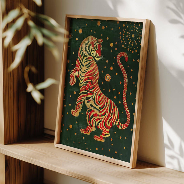 Framed Japanese art wall for contemporary home decor