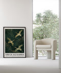 Modern crane wall art for office or bedroom.