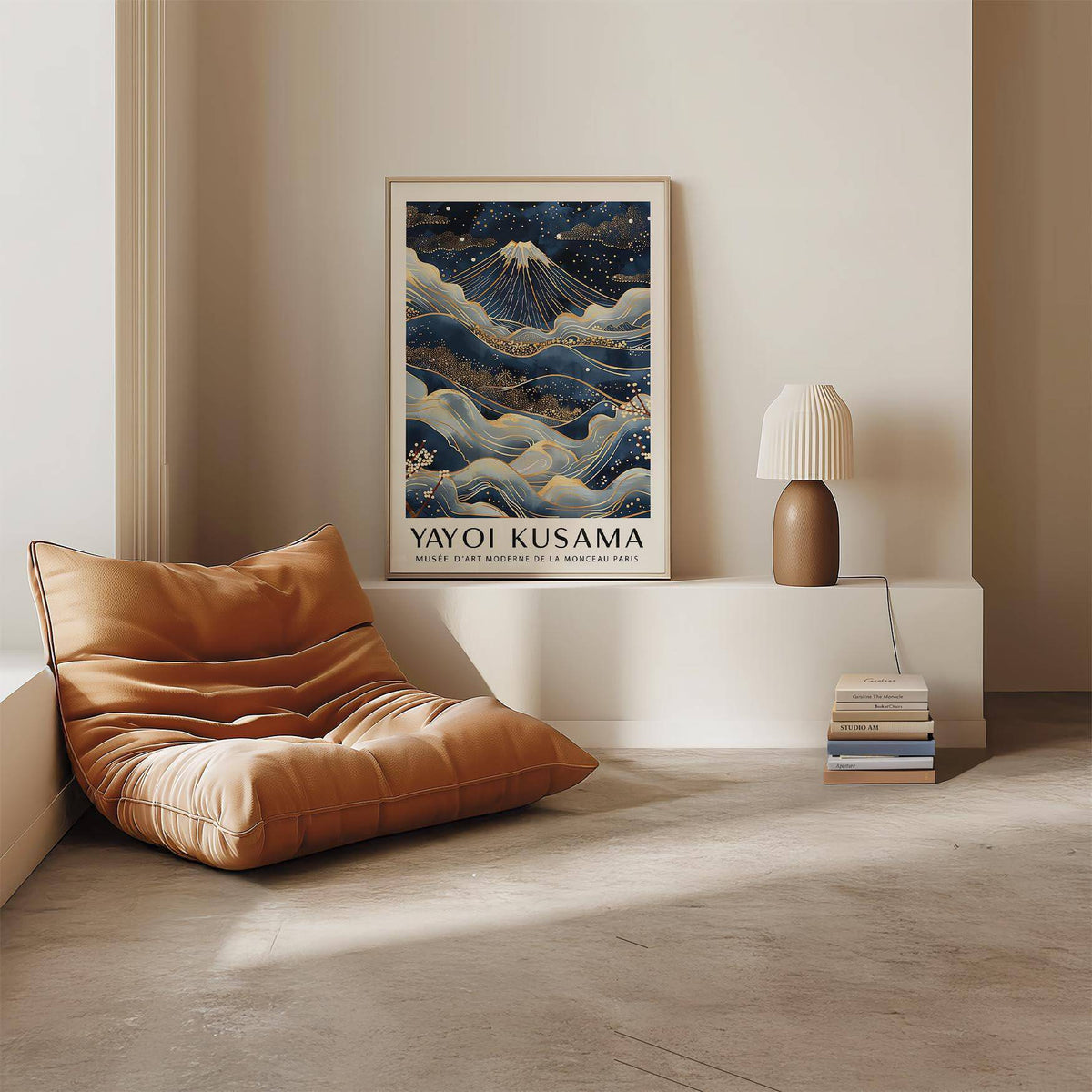 Contemporary posters from Japan with gold and black contrasts