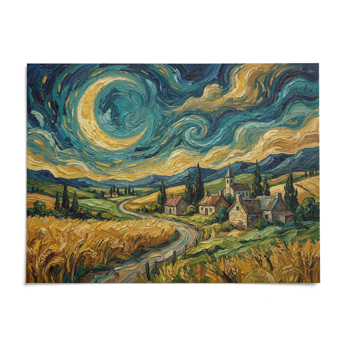 Impressionist Home Decor, shown as an unframed paper print on a plain white background