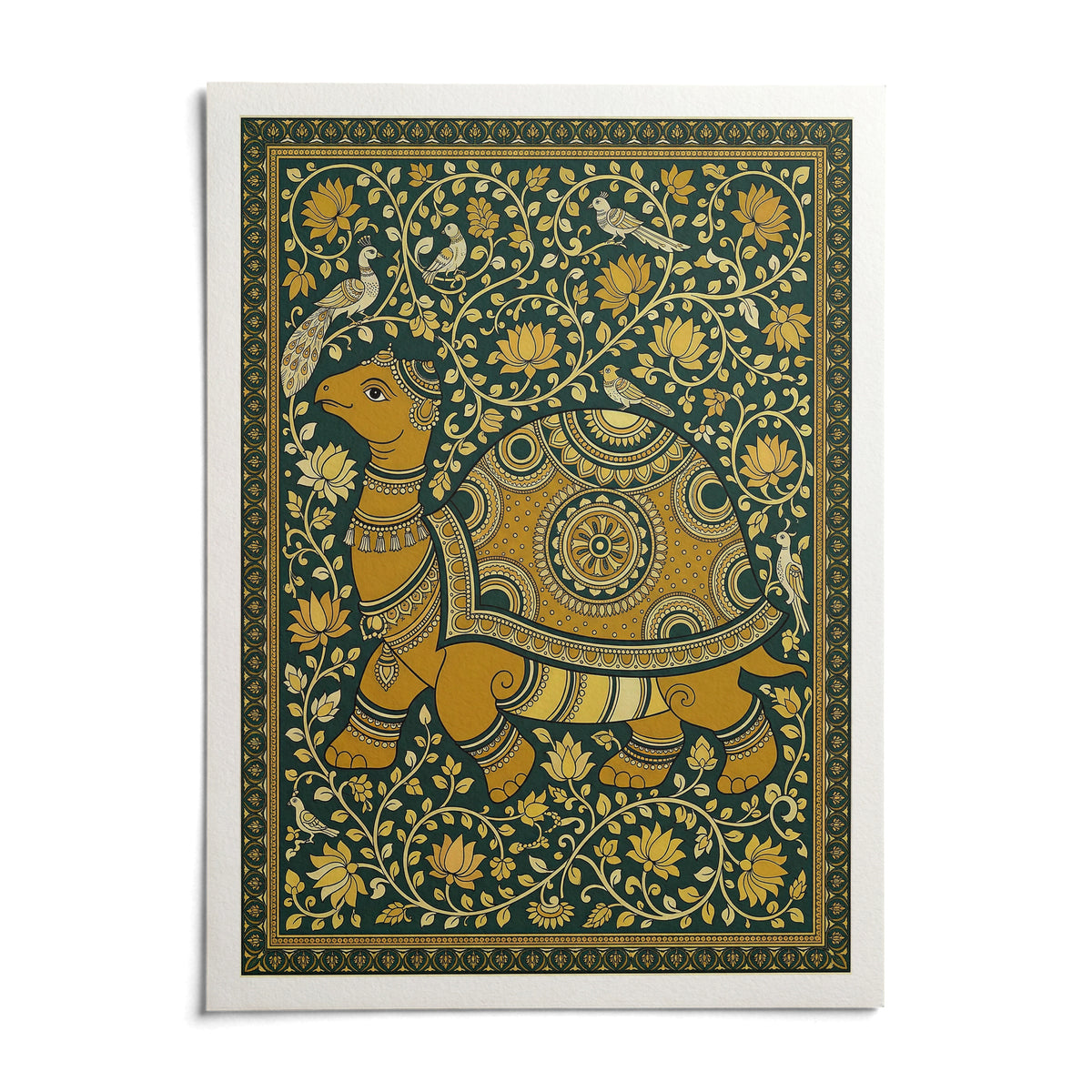 Indian Style Turtle Poster, shown as an unframed paper print on a plain white background