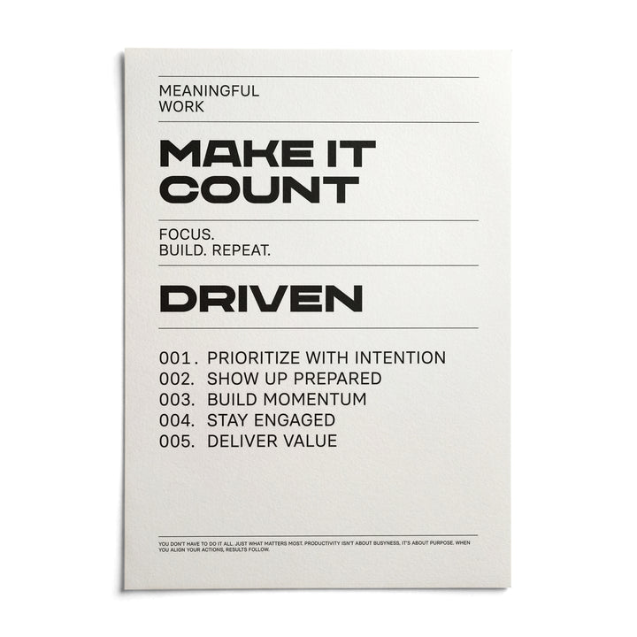 Inspiration Quotes Wall Art, shown as an unframed paper print on a plain white background