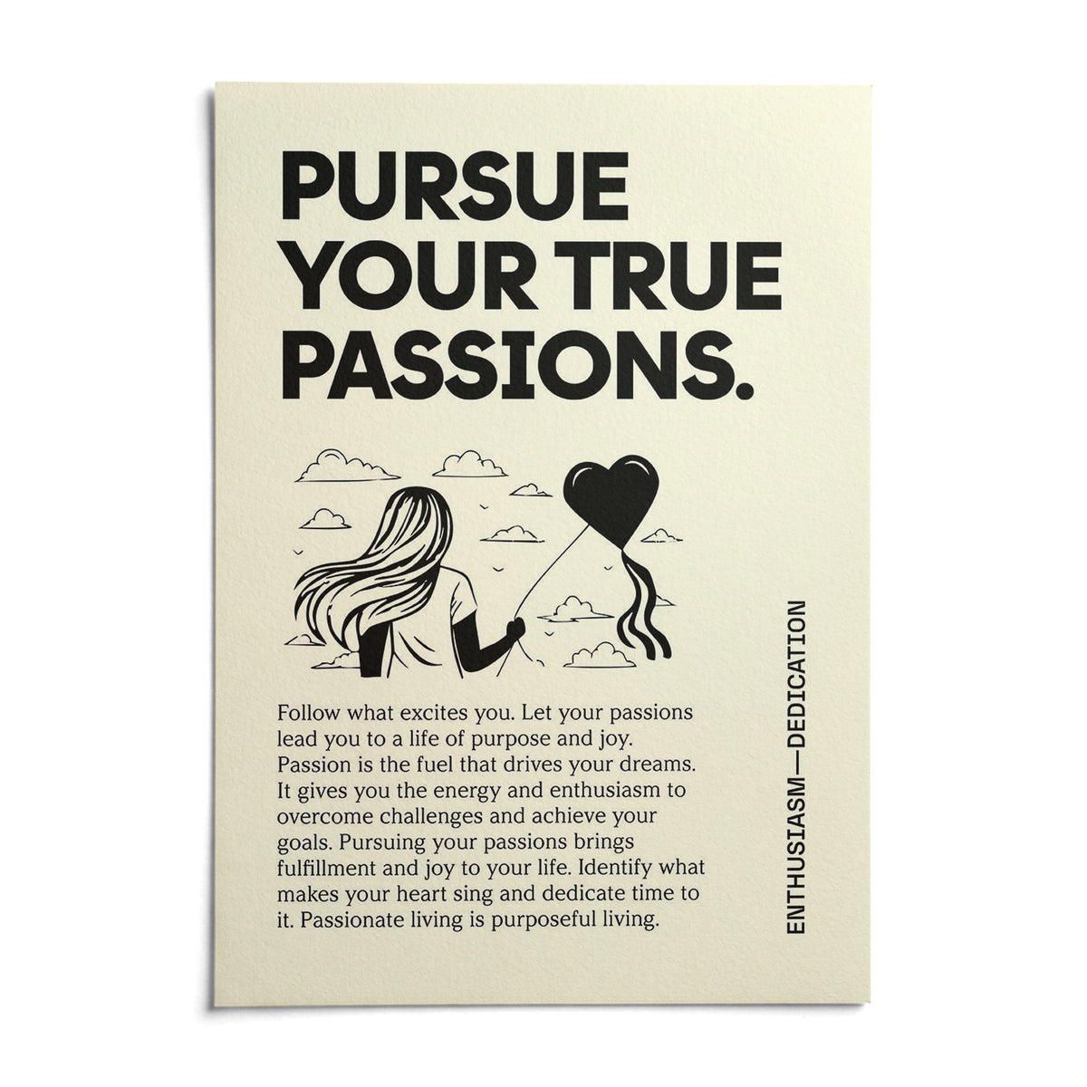 Inspirational Wall Art, shown as an unframed paper print on a plain white background