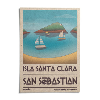 Island Vacation Poster, shown as an unframed paper print on a plain white background