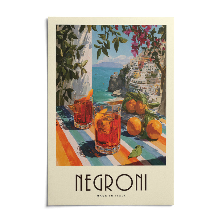 Italian Drink Posters, shown as an unframed paper print on a plain white background