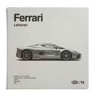Italian Hybrid Hypercar Poster, shown as an unframed paper print on a plain white background