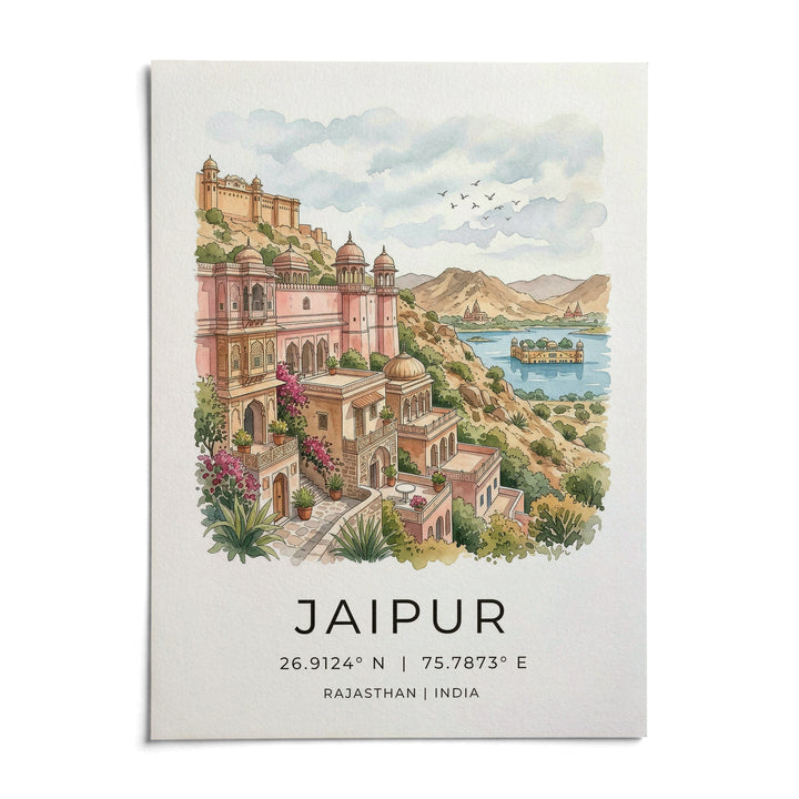 Jaipur Art Print, shown as an unframed paper print on a plain white background