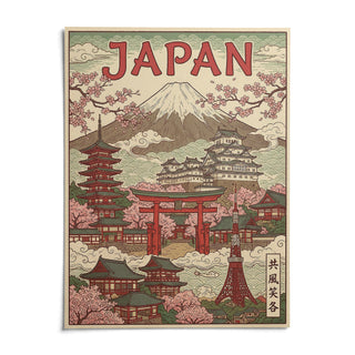 Japan Art Print, shown as an unframed paper print on a plain white background