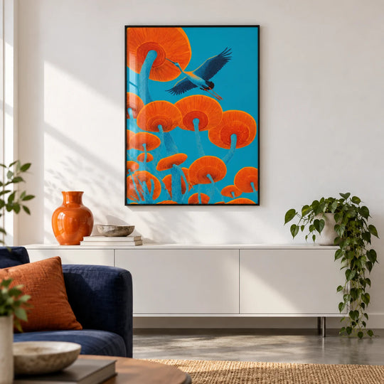 Japandi Vogeldruck