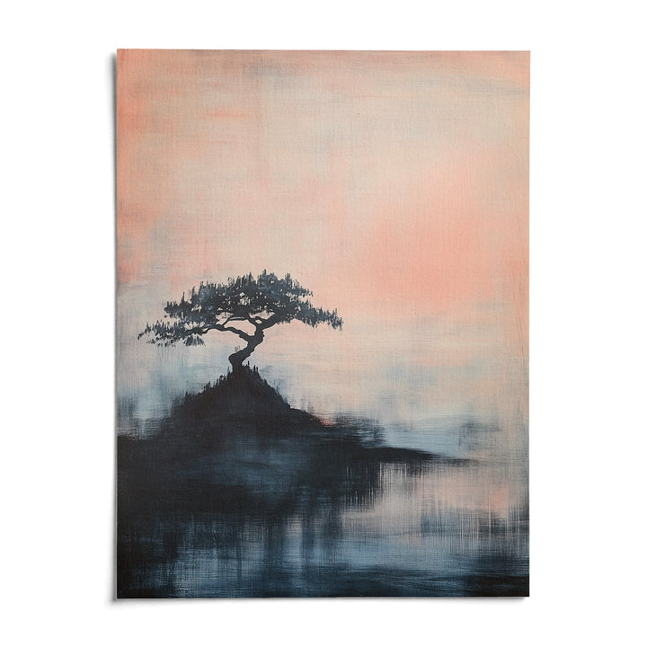 Japanese Abstract Art, shown as an unframed paper print on a plain white background