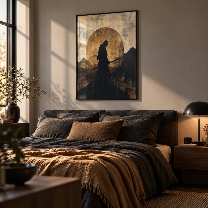 Japanese Art for Sale, framed on the wall of a young man's bedroom (22-30)