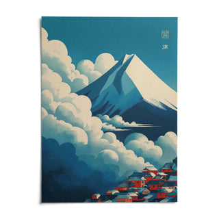 Japanese Cloud Poster, shown as an unframed paper print on a plain white background