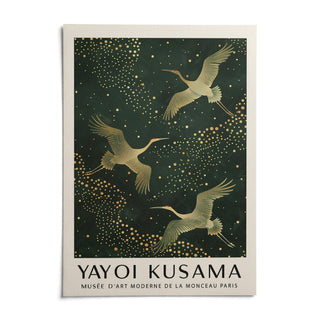 Japanese Crane Print, shown as an unframed paper print on a plain white background