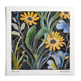 Japanese Floral Print, shown as an unframed paper print on a plain white background