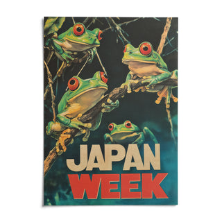 Japanese Frog Prints, shown as an unframed paper print on a plain white background