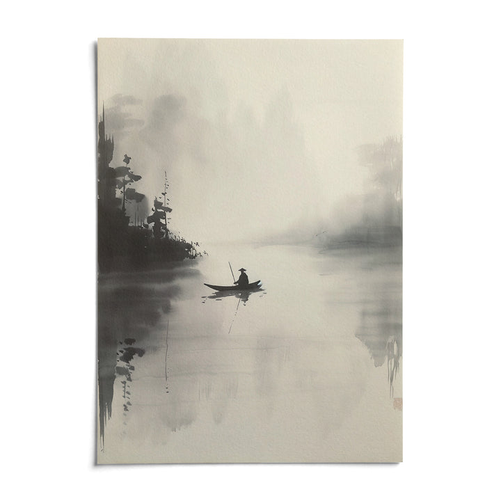 Japanese Ink Painting, shown as an unframed paper print on a plain white background