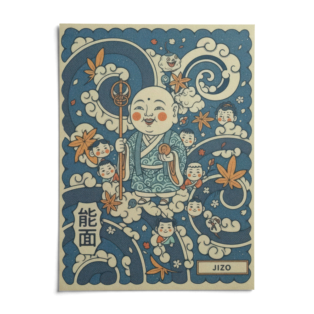 Jizo Art, shown as an unframed paper print on a plain white background