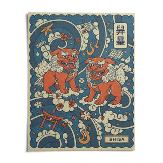 Shisa Art, shown as an unframed paper print on a plain white background