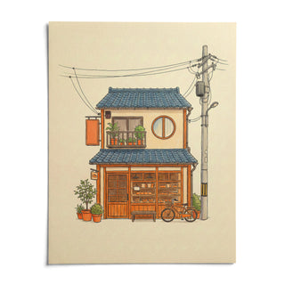 Japanese Style Art Print, shown as an unframed paper print on a plain white background