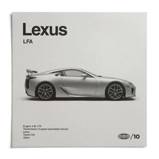 Japanese Supercar Poster, shown as an unframed paper print on a plain white background