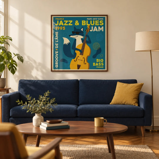 Póster de jazz y blues