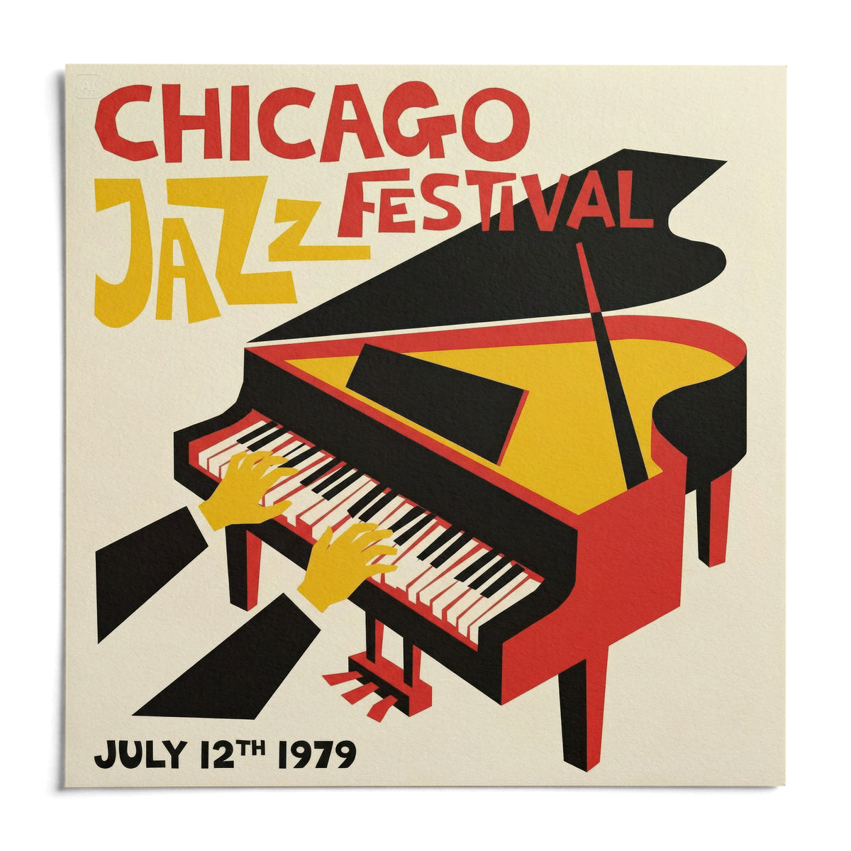 Jazz Festival Poster, shown as an unframed paper print on a plain white background