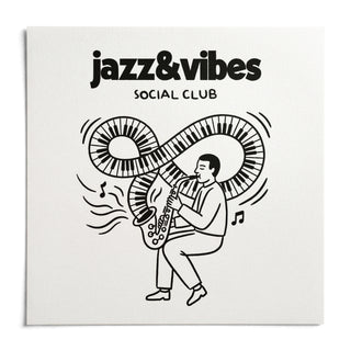 Jazz Social Club Art Print, shown as an unframed paper print on a plain white background