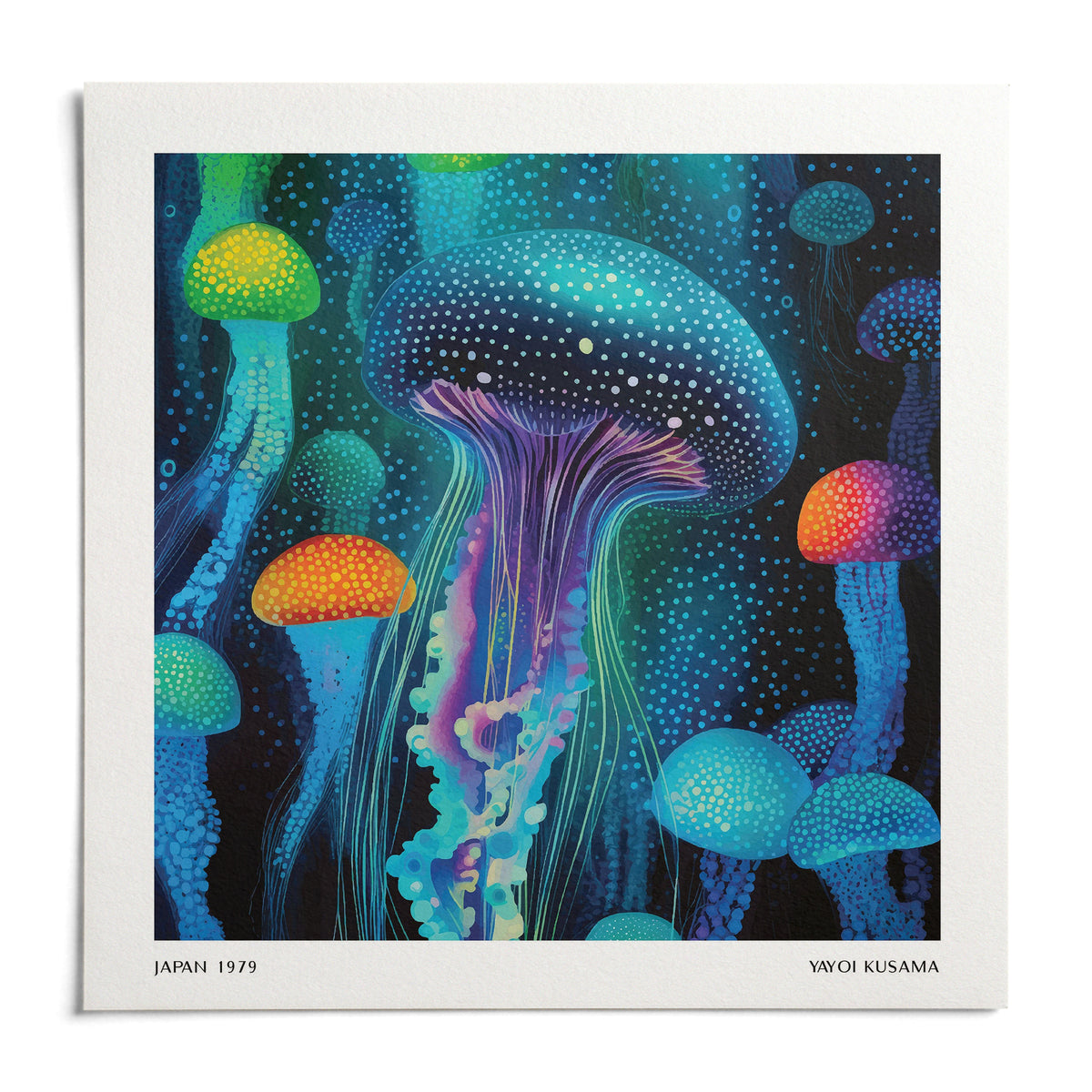 Jellyfish Print, shown as an unframed paper print on a plain white background