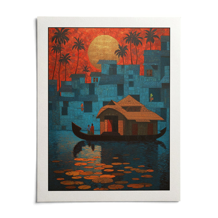 Kerala Wall Art, shown as an unframed paper print on a plain white background
