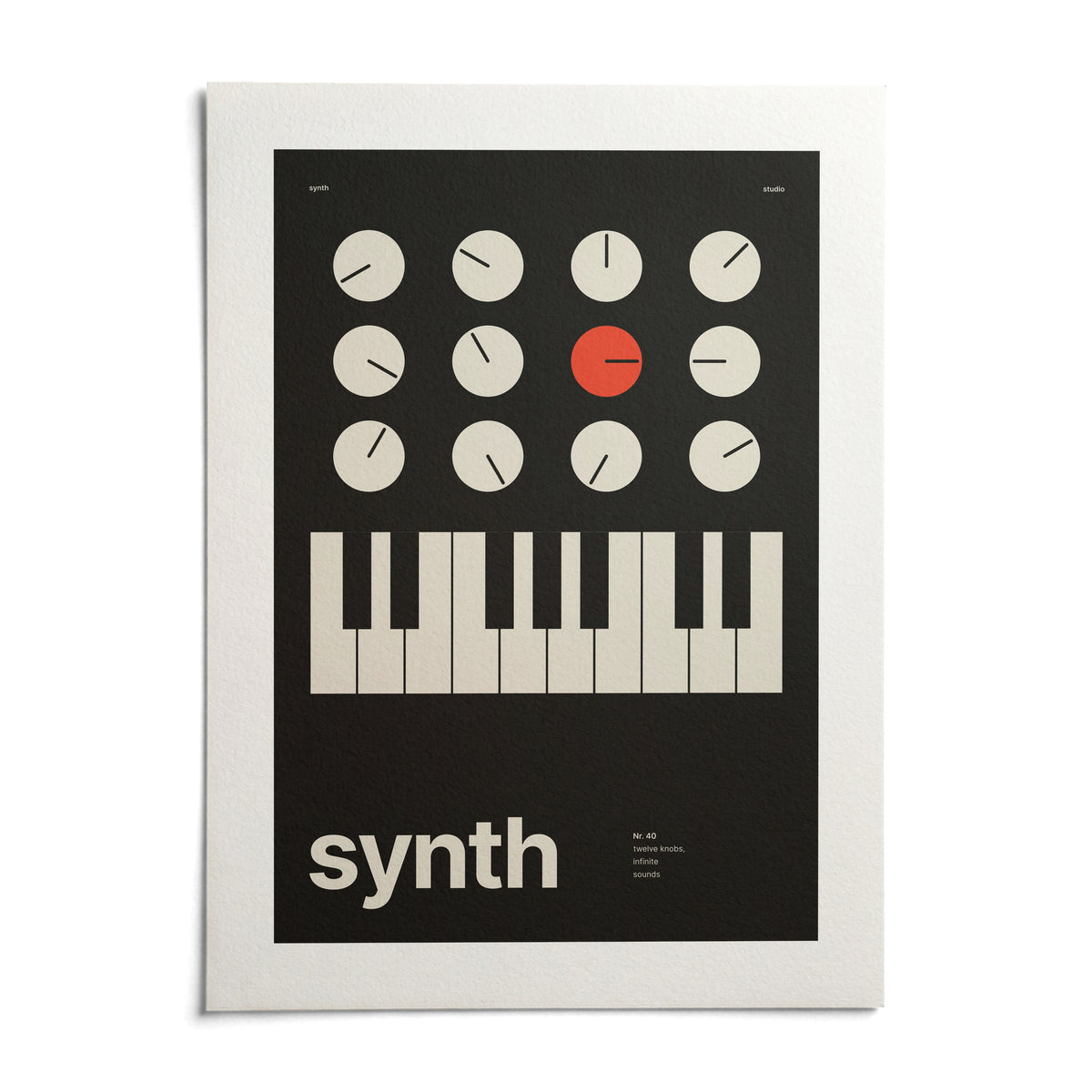 Keyboard Poster, shown as an unframed paper print on a plain white background