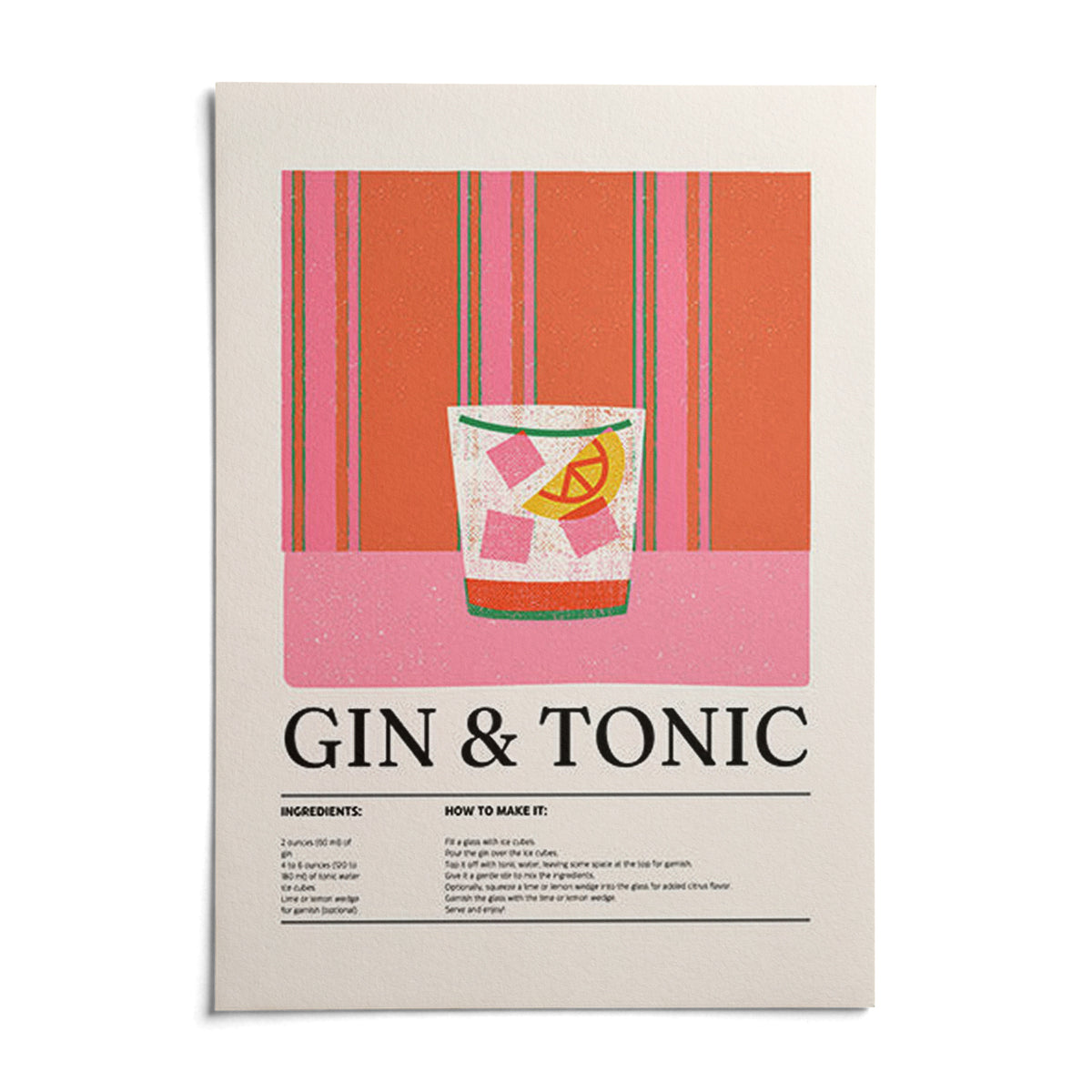 Kitchen Art Print, shown as an unframed paper print on a plain white background