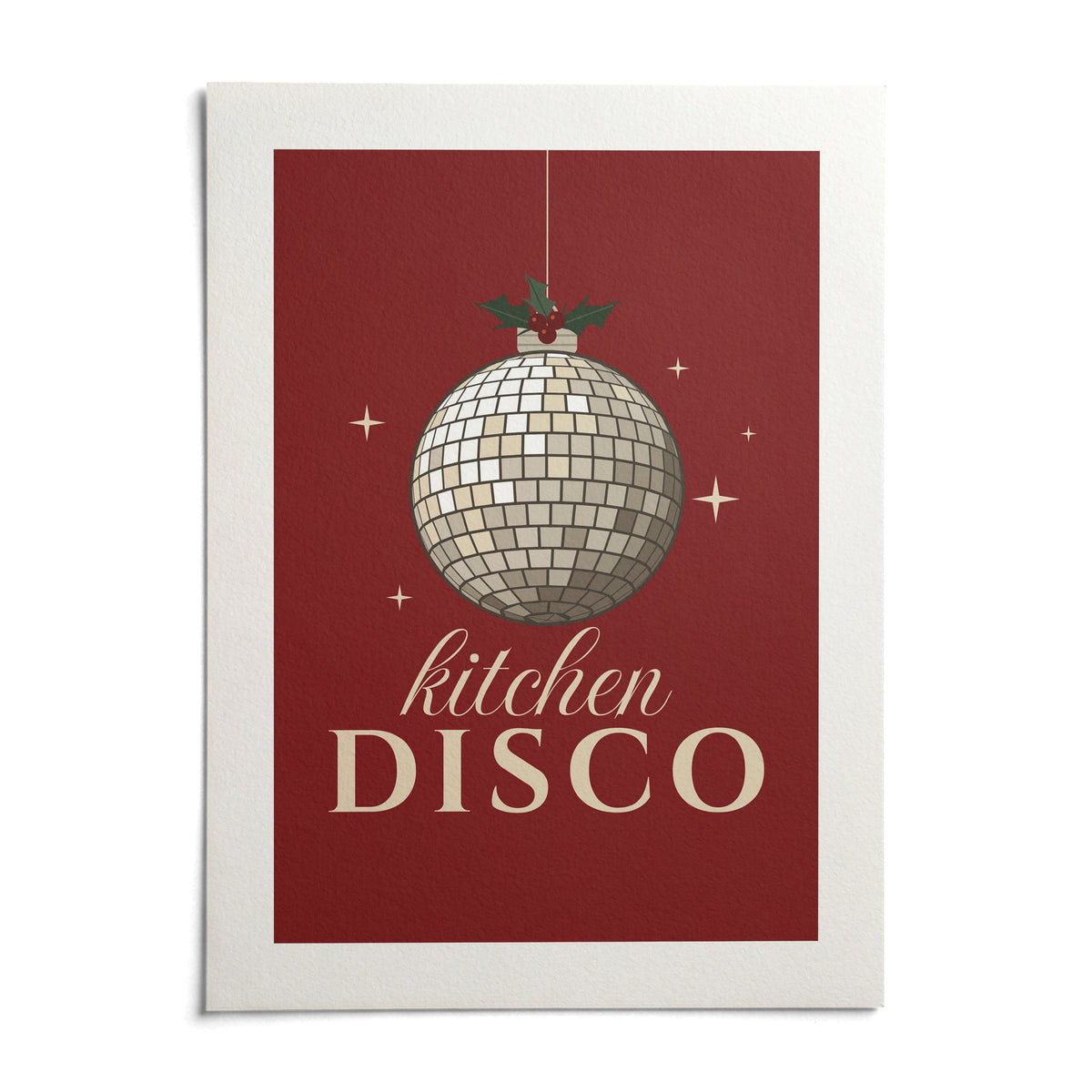 Kitchen Disco Print, shown as an unframed paper print on a plain white background