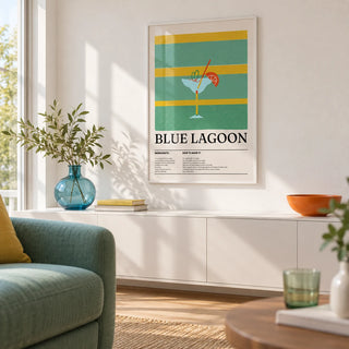 Kitchen Wall Pictures, framed on the wall of a bright living room with a white wall