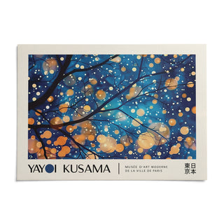 Kusama Art, shown as an unframed paper print on a plain white background