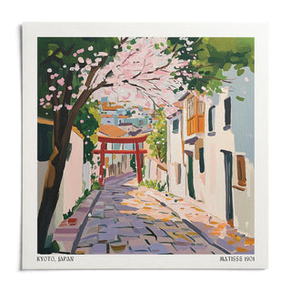 Kyoto Japan Art, shown as an unframed paper print on a plain white background