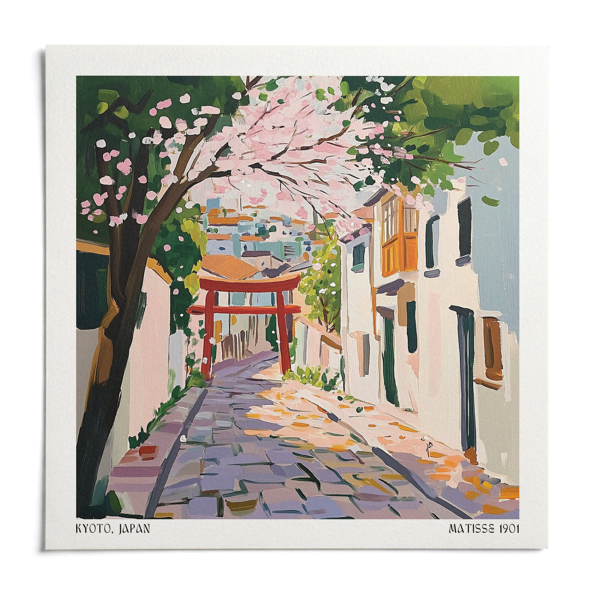 Kyoto Japan Art, shown as an unframed paper print on a plain white background