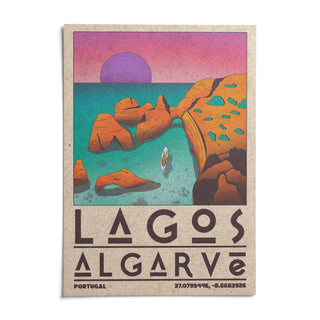 Lagos Algarve Wall Art, shown as an unframed paper print on a plain white background