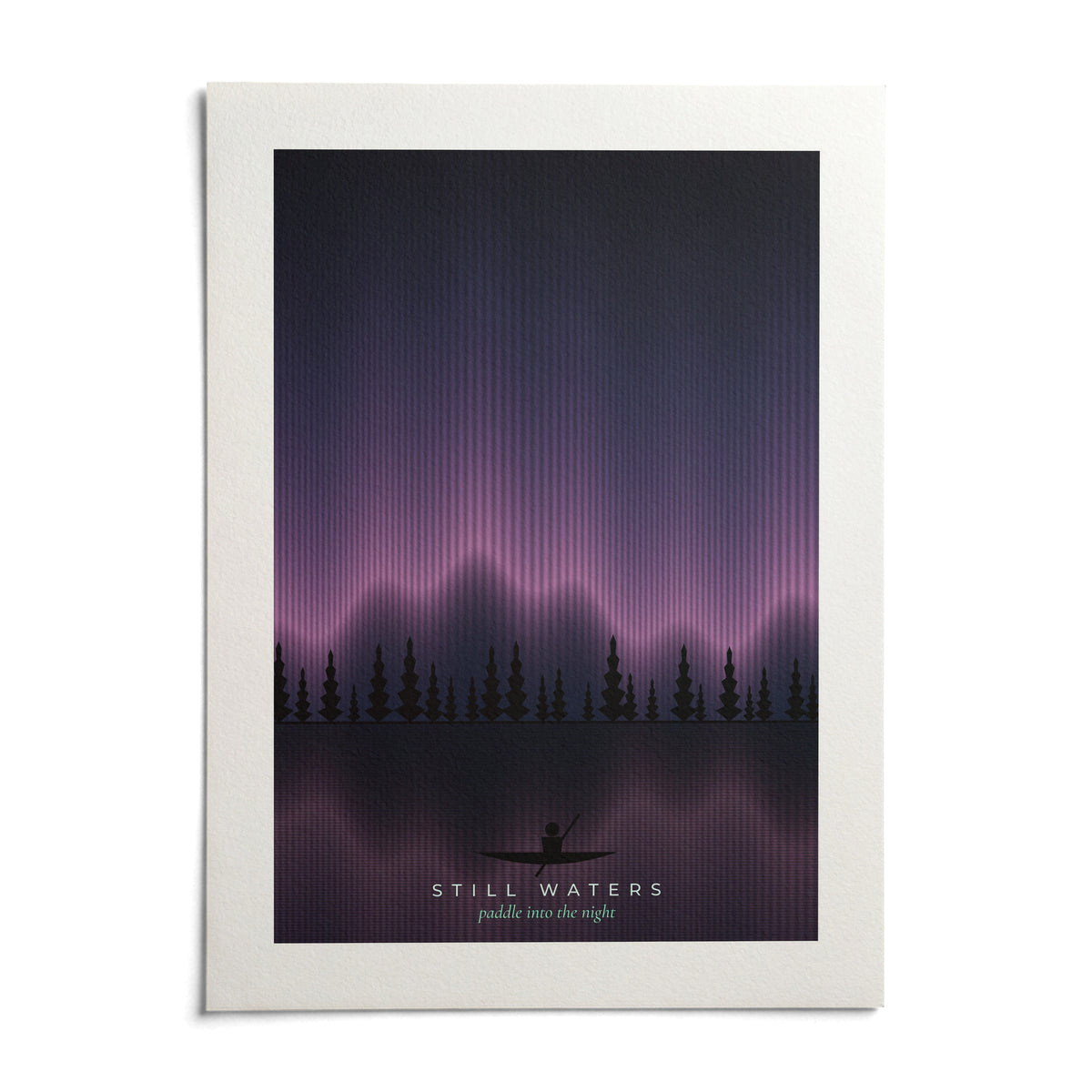 Lake Wall Art, shown as an unframed paper print on a plain white background