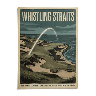 Lakeside Links Golf Poster, shown as an unframed paper print on a plain white background