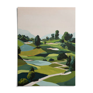 Landscape Golfing Poster, shown as an unframed paper print on a plain white background