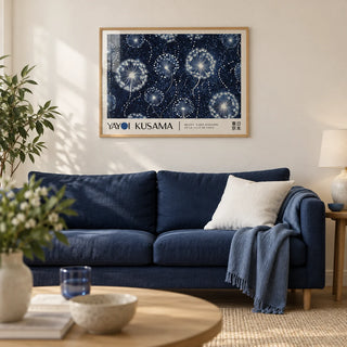 Landscape Posters, framed on the wall of a calm living room with a warm white wall and a pale oak floor