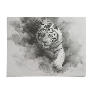 Landscape Tiger Print, shown as an unframed paper print on a plain white background