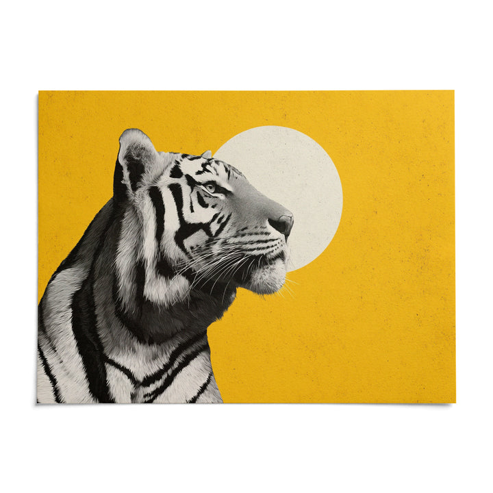 Landscape Tiger Wall Art, shown as an unframed paper print on a plain white background
