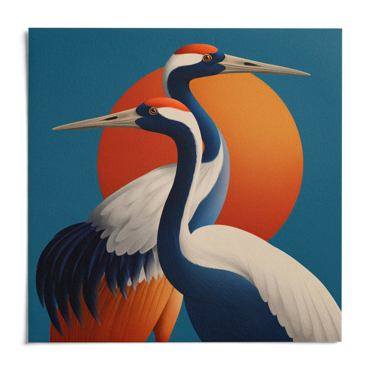 Large Birds Wall Art, shown as an unframed paper print on a plain white background