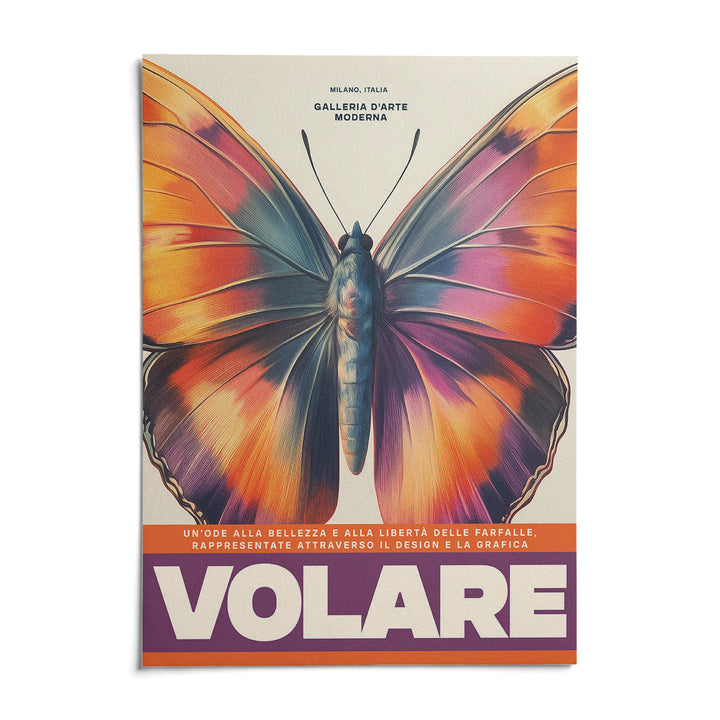 Large Butterfly Print, shown as an unframed paper print on a plain white background