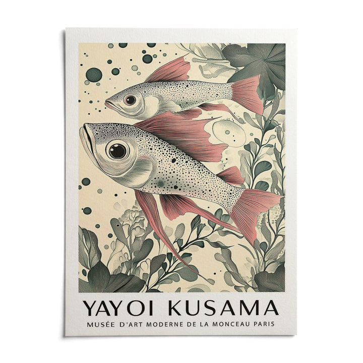 Large Fish Wall Art, shown as an unframed paper print on a plain white background