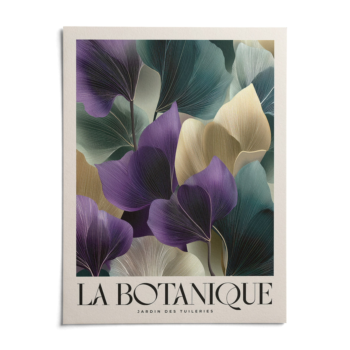 Leaf Art Prints, shown as an unframed paper print on a plain white background
